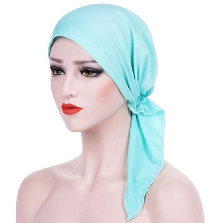 Curved Two Tail Wrap Cap Turban Hat — view 11