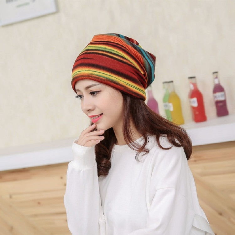 Striped Multifunctional Ear Protection Wrap Cap Stacking Cap — view 8