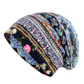 Women Summer Thin Cotton Printing Wild Sunproof Dual-purpose Hat Wrap Cap