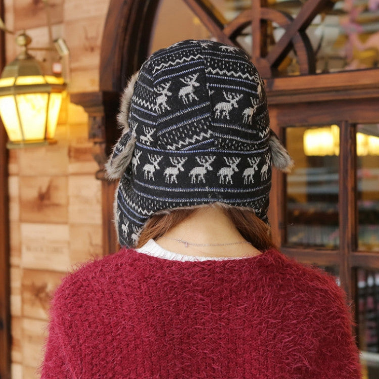Fawn Pattern Cold Protection Warm Bomber Hats Flight Hats