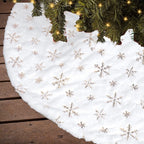 Christmas Tree Plush Sequin Embroidered Bottom Decorative Skirt — view 7
