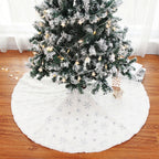 Christmas Tree Plush Sequin Embroidered Bottom Decorative Skirt — view 8
