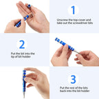 8 In 1 Multifunctional Mini Aluminum Tool Pen Screwdriver Set — Red