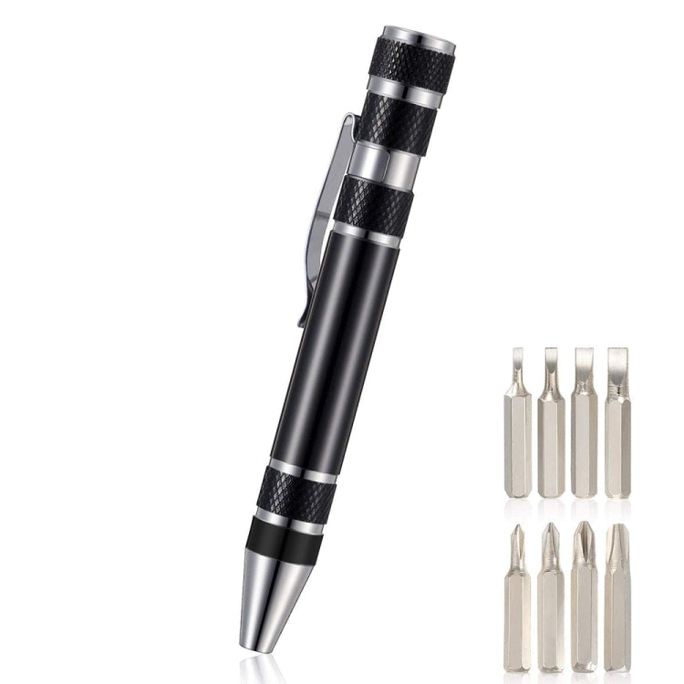 8 In 1 Multifunctional Mini Aluminum Tool Pen Screwdriver Set — view 8