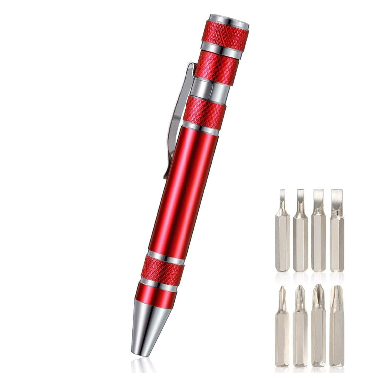8 In 1 Multifunctional Mini Aluminum Tool Pen Screwdriver Set — view 10