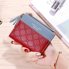 Cute Fashion Purse Leather Long Zip Wallet Coin Card Holder Soft Leather Phone Card Female Clutch