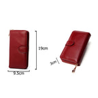 Multifunction Zipper Women Leather Wallet Long Trifold Coin Purse Card Holder Clutch