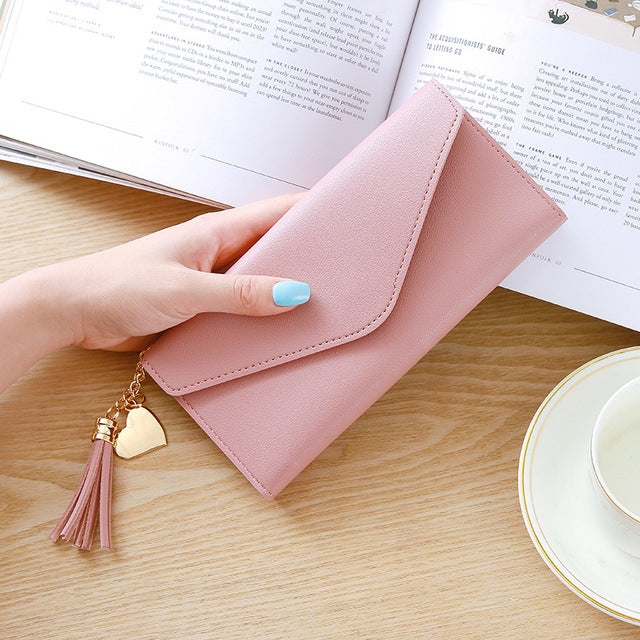 Simple Zipper Purses Long Section Clutch Wallet Soft PU Leather Money Bag — view 11