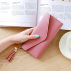 Simple Zipper Purses Long Section Clutch Wallet Soft PU Leather Money Bag — view 12