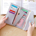 Simple Zipper Purses Long Section Clutch Wallet Soft PU Leather Money Bag — view 7