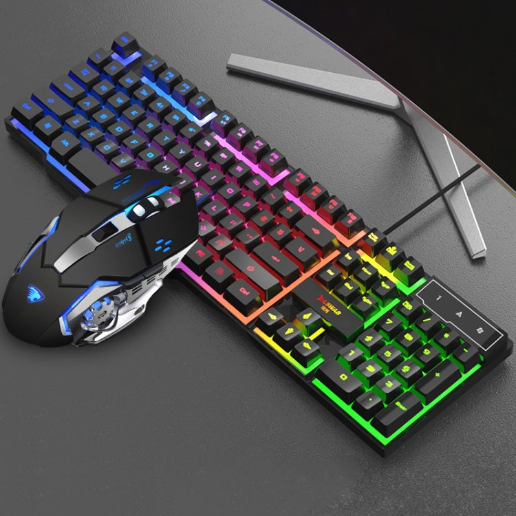 X-L SWAB GX50 Computer Manipulator Feel Wired Keyboard + Macro Programming Mouse, Color：