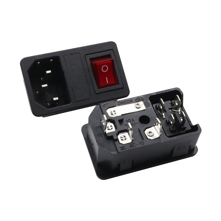 Three Pins Power Socket with Safety Switch Socket, 10 PCS AC-01