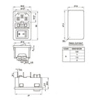 Three Pins Power Socket with Safety Switch Socket, 10 PCS AC-01