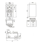 Three Pins Power Socket with Safety Switch Socket, 10 PCS AC-01