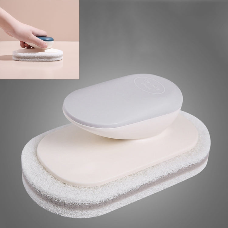 Sponge Brush Clean Countertop Multi-function Kitchen Bathroom Scouring Pad Wash Dishes Pot Brush with Handle — view 9
