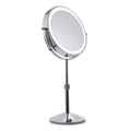 Desktop Double-SidedRound LED Luminous Makeup Mirror Liftable Magnifying Mirror