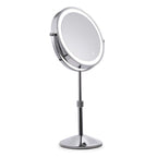 Desktop Double-SidedRound LED Luminous Makeup Mirror Liftable Magnifying Mirror