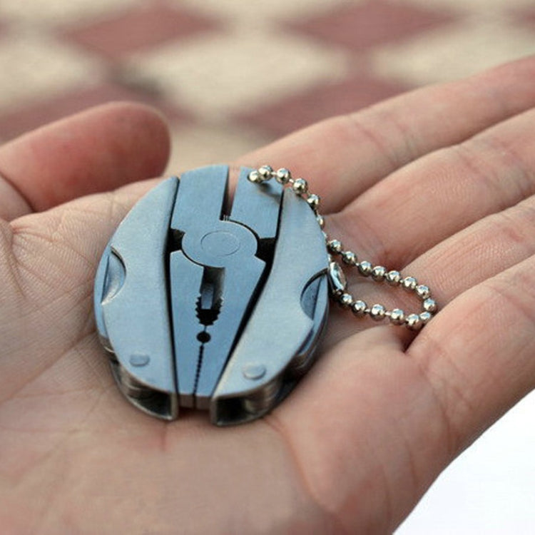 Portable Multifunction Folding Plier Stainless Steel Foldaway Knife Keychain Screwdriver