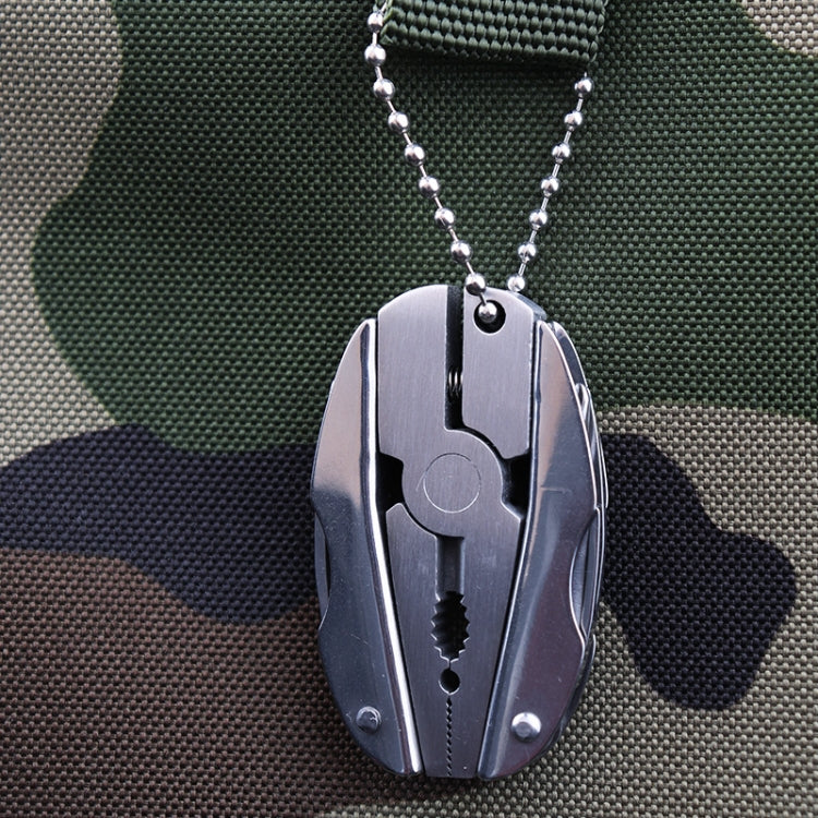 Portable Multifunction Folding Plier Stainless Steel Foldaway Knife Keychain Screwdriver