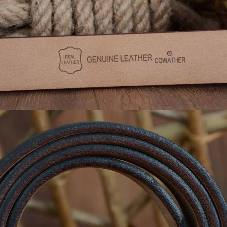 COWATHER XF002 Men Genuine Leather Luxury Business Casual Pin Buckle Belt