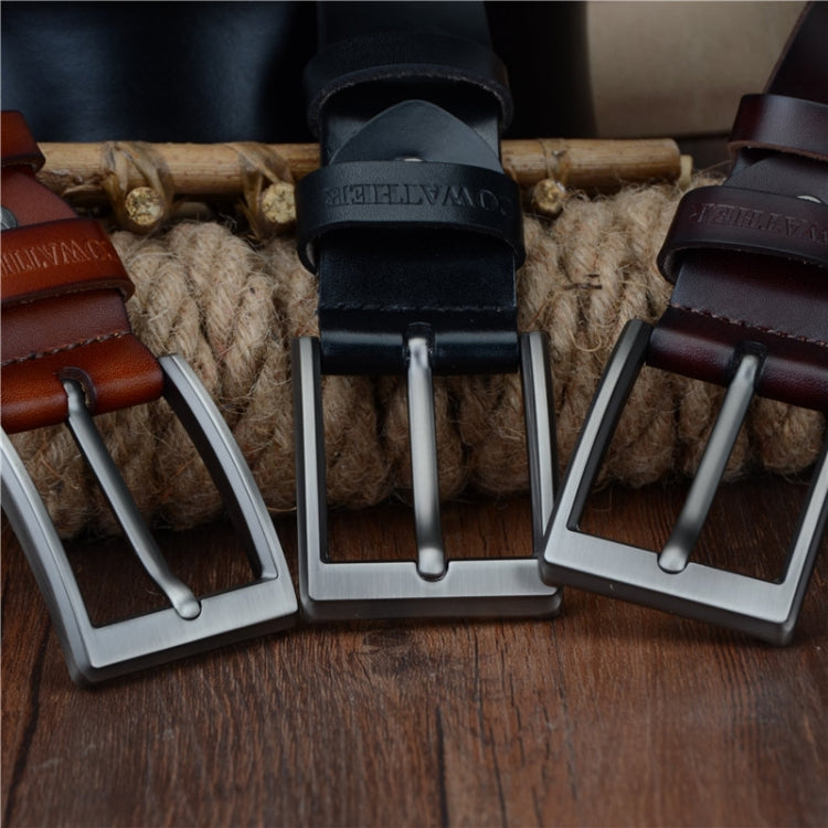 COWATHER XF002 Men Genuine Leather Luxury Business Casual Pin Buckle Belt