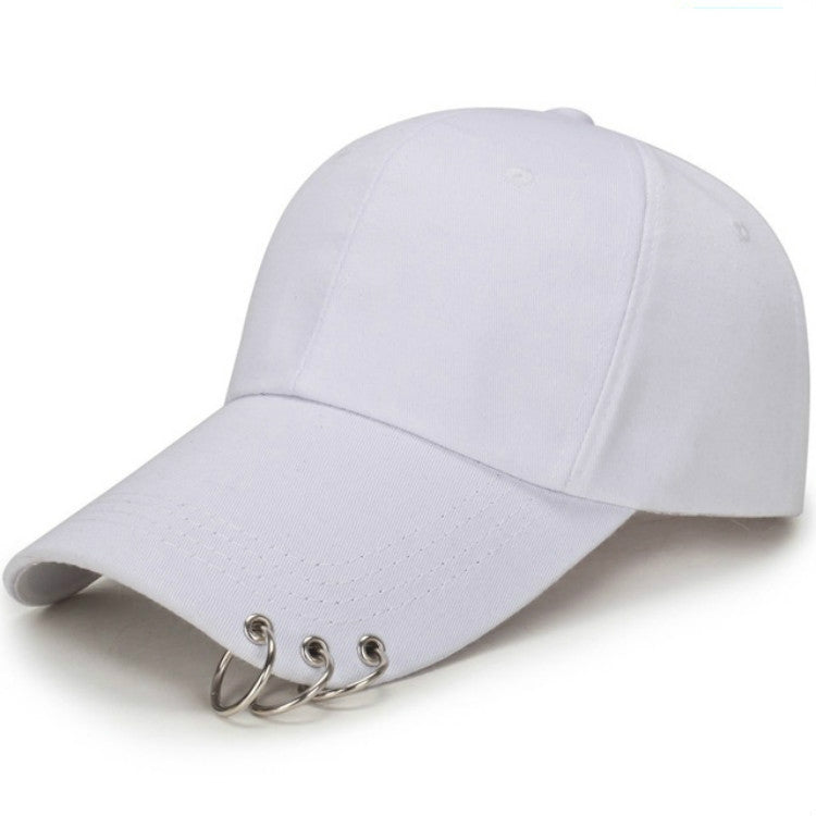 Unisex Casual Solid Color Adjustable Baseball Caps with Ring — view 11