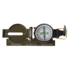 Portable Folding Army Green Lens Compass Multifunction Mini Camping Climbing Outdoor Tool
