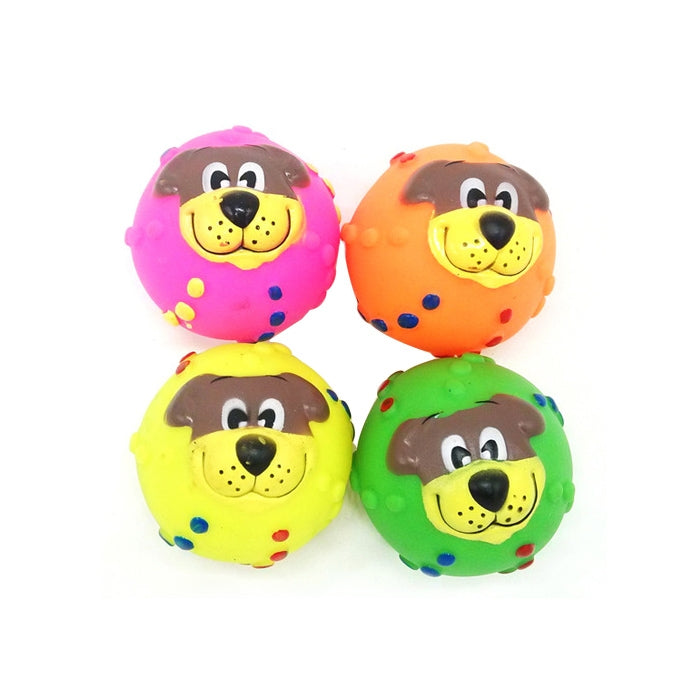 Rubber Squeak Toy for Dog Screaming Chicken Chew Bone Squeaky Ball Dog Toys Tooth Grinding, Random Color Delivery — Squeak Bone