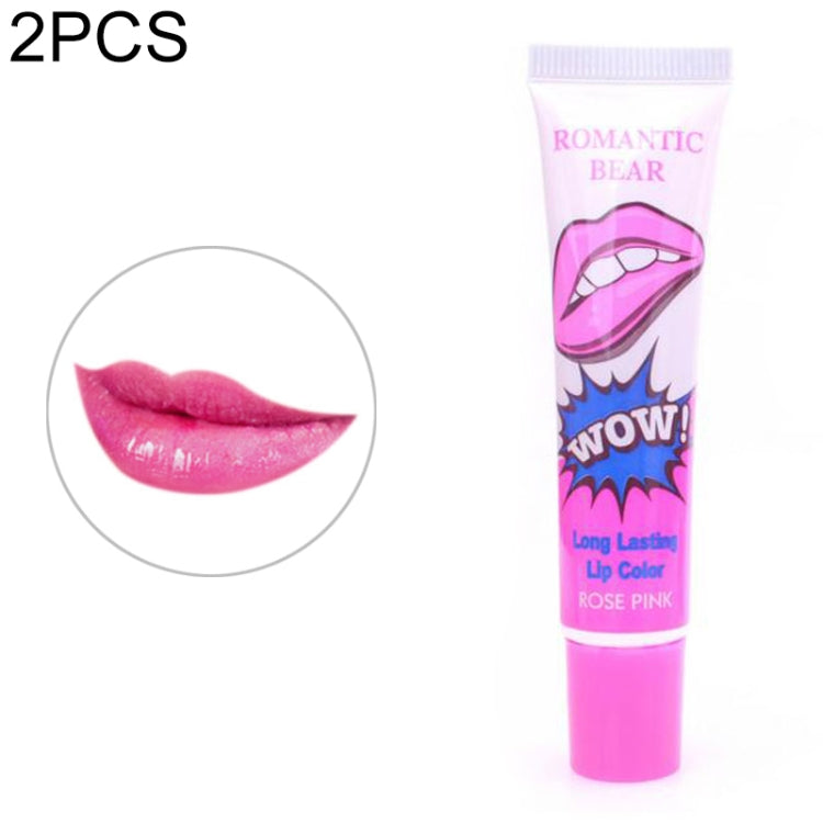 2 PCS Easy Peel Off Long Lasting Lip Gloss Waterproof Matte Lipstick Women Cosmetic