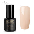 3 PCS Semi Permanent Soak Off Salon UV Nail Gel Polish Nail Art Lacquer Top Base Coat