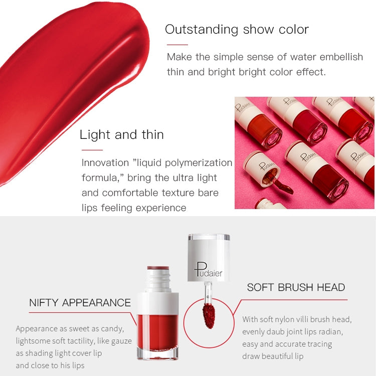 Liquid Matte Lipstick Waterproof Red Lip Makeup Long Lasting Lip Tint