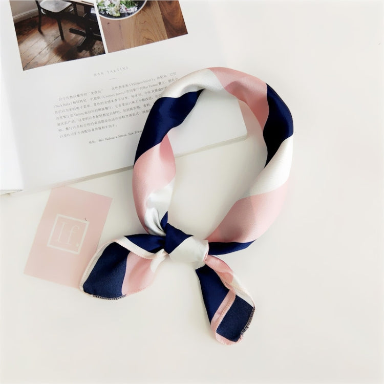 Square Scarf Hair Tie Band For Business Party Women Elegant Small Vintage Skinny Retro Head Neck Silk Satin Scarf