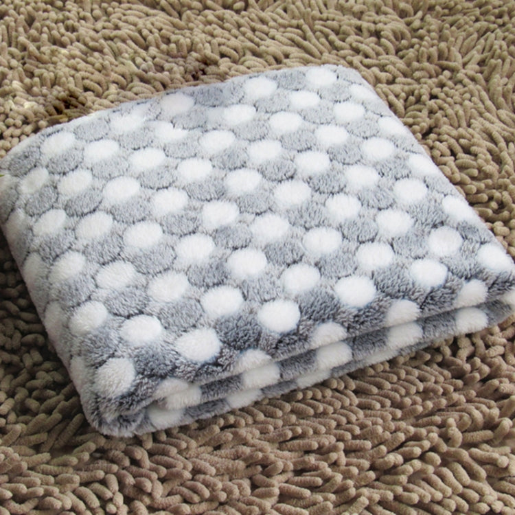 Soft Flannel Pet Blanket Dots Printed Breathable Bed Mat Warm Pet Sleeping Cushion Cover for Pet Dog Cat — view 19