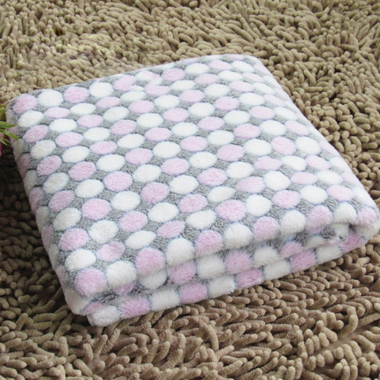 Soft Flannel Pet Blanket Dots Printed Breathable Bed Mat Warm Pet Sleeping Cushion Cover for Pet Dog Cat — view 14