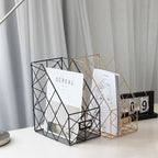 Magazine Holder Modern Desktop Book Storage Rack Iron Bookshelf