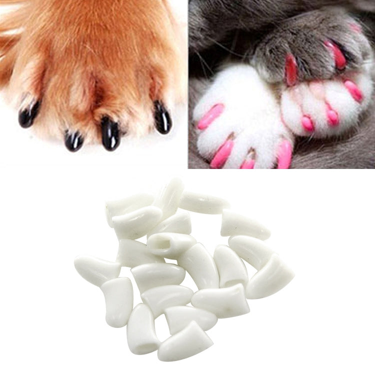 20 PCS Silicone Soft Cat Nail Caps / Cat Paw Claw / Pet Nail Protector/Cat Nail Cover — Orange