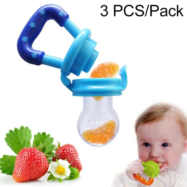 3 PCS Portable Baby Infant Food Nipple Feeder Silicone Pacifier Silicone Baby Soother, Random Color, Baby Soother, Size:M, Baby Soother, Size:L