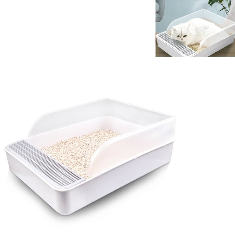 Cat Litter Box Semi-closed Square Feces Basin Pet Toilet — view 11