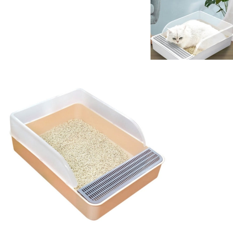 Cat Litter Box Semi-closed Square Feces Basin Pet Toilet — view 12