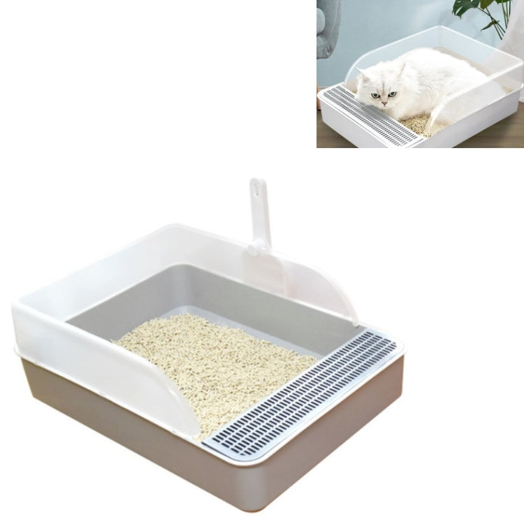 Cat Litter Box Semi-closed Square Feces Basin Pet Toilet — view 13