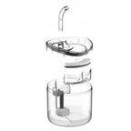Pet Automatic Circulating Silent And Does Not Leak Electricity Water Dispenser — UK Plug Transparent Color
