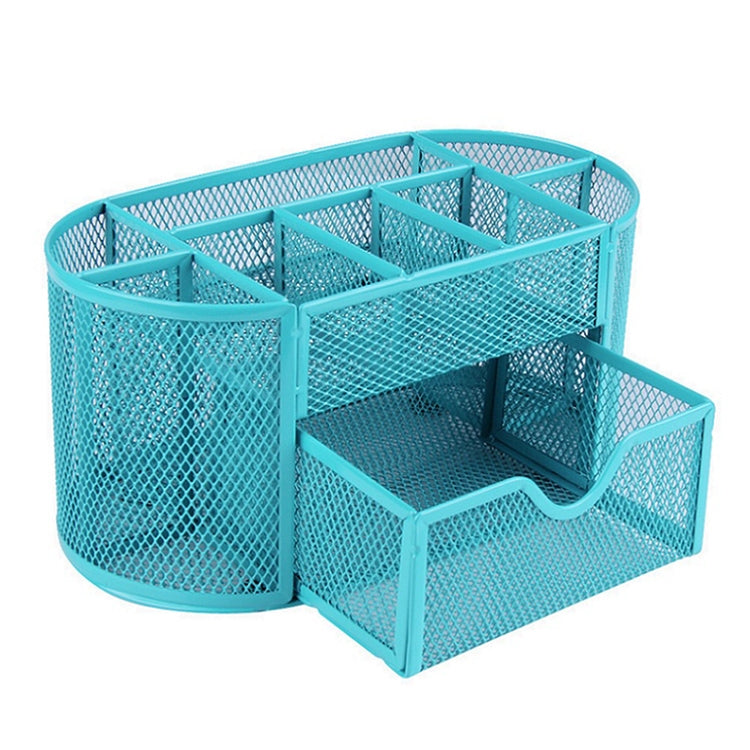 Desk Organizer 9 Grids Metal Mesh Office Pen Pencil Holder — view 10