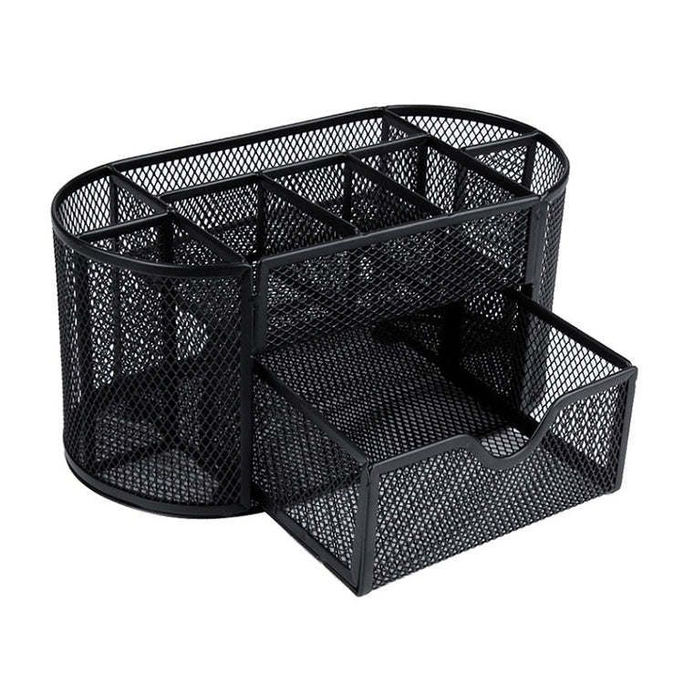 Desk Organizer 9 Grids Metal Mesh Office Pen Pencil Holder — view 12