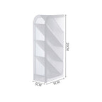 2 PCS Multi-function 4 Grid Desktop Pen Holder Office School Storage Case Clear Plastic Box Desk Pencil Organizer