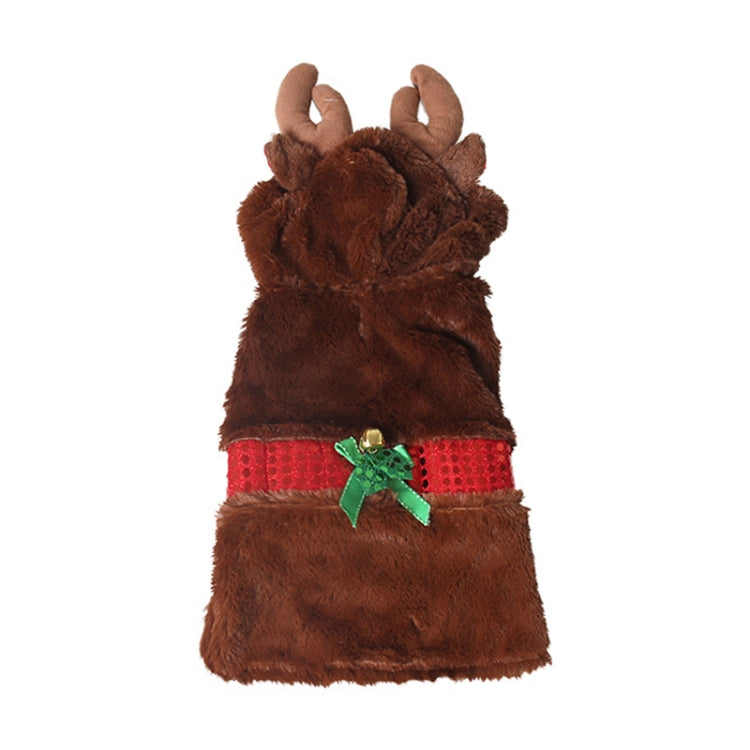 Pet Party Supplies Plush Warm Christmas Reindeer Winter Clothes — M