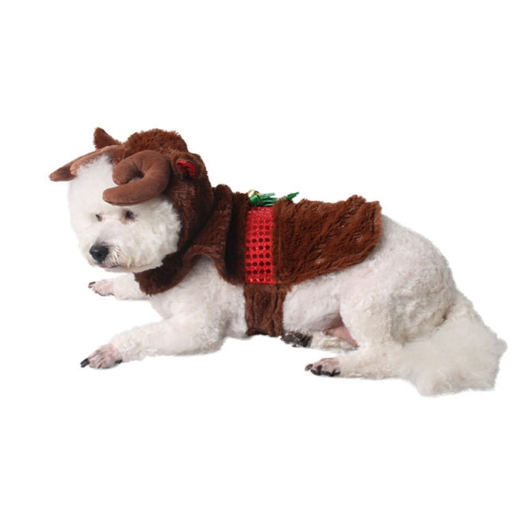 Pet Party Supplies Plush Warm Christmas Reindeer Winter Clothes — view 5
