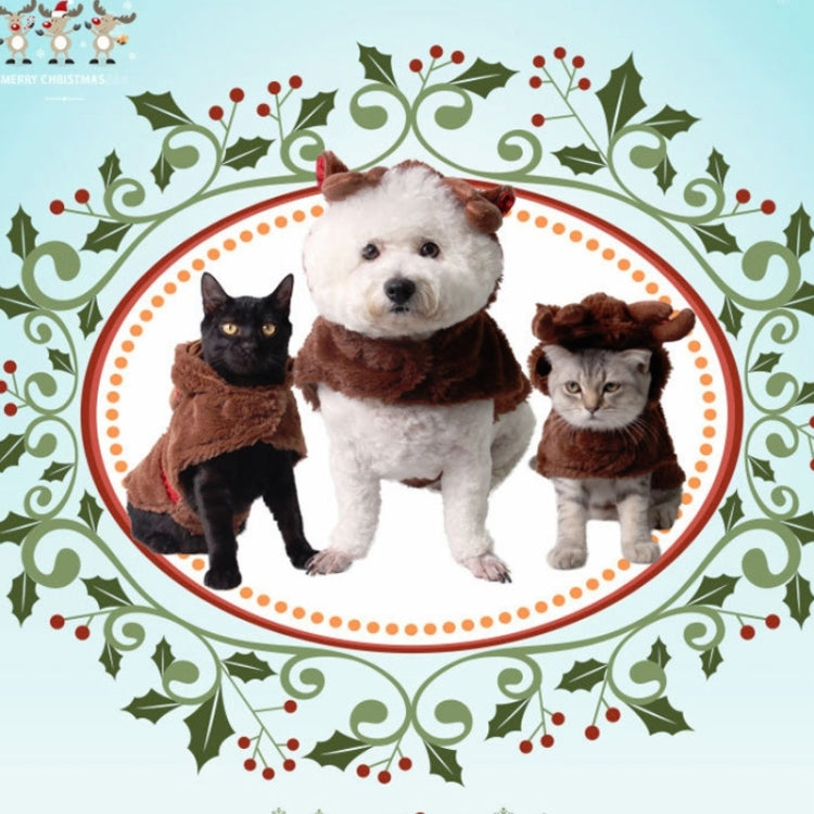Pet Party Supplies Plush Warm Christmas Reindeer Winter Clothes — view 6