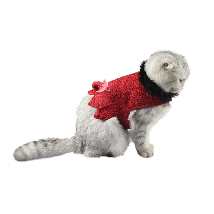 Pet Costume Holiday Warm Halloween Shiny Little Devil Tail Cloak — M
