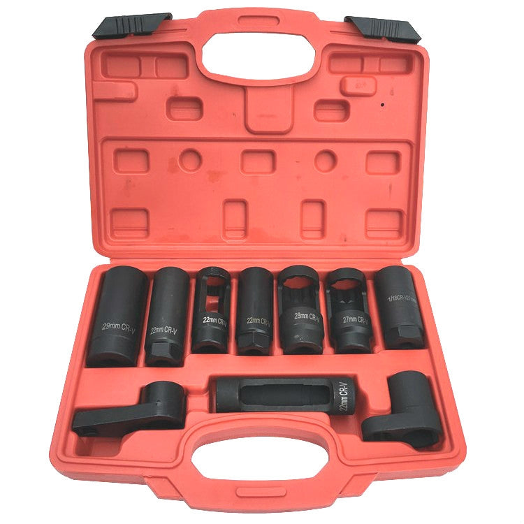 Oxygen Sensor Sleeve Removal Tool Wrench Set, 10 In 1