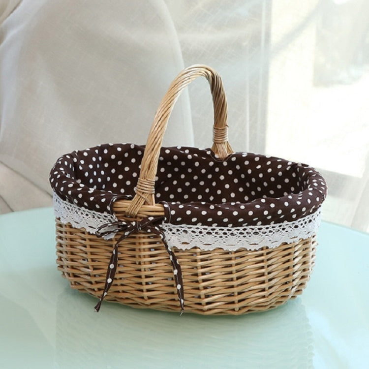 Hand-woven Picnic Basket Sackcloth Rattan Storage Basket — view 13